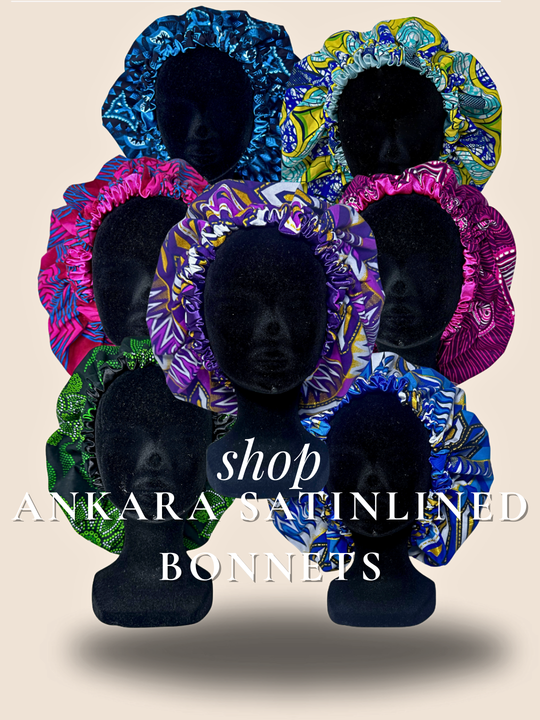 Ankara Satinlined bonnets